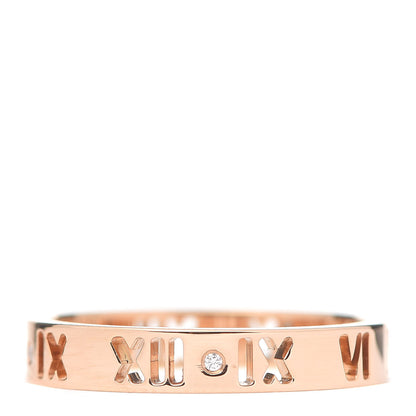 Tiffany 18K Rose Gold Diamond Atlas Pierced Ring 54 6.75 3 of 5