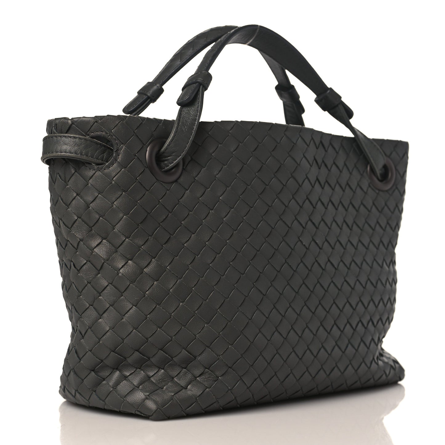 Nappa Intrecciato Small Garda Bag Light Grey