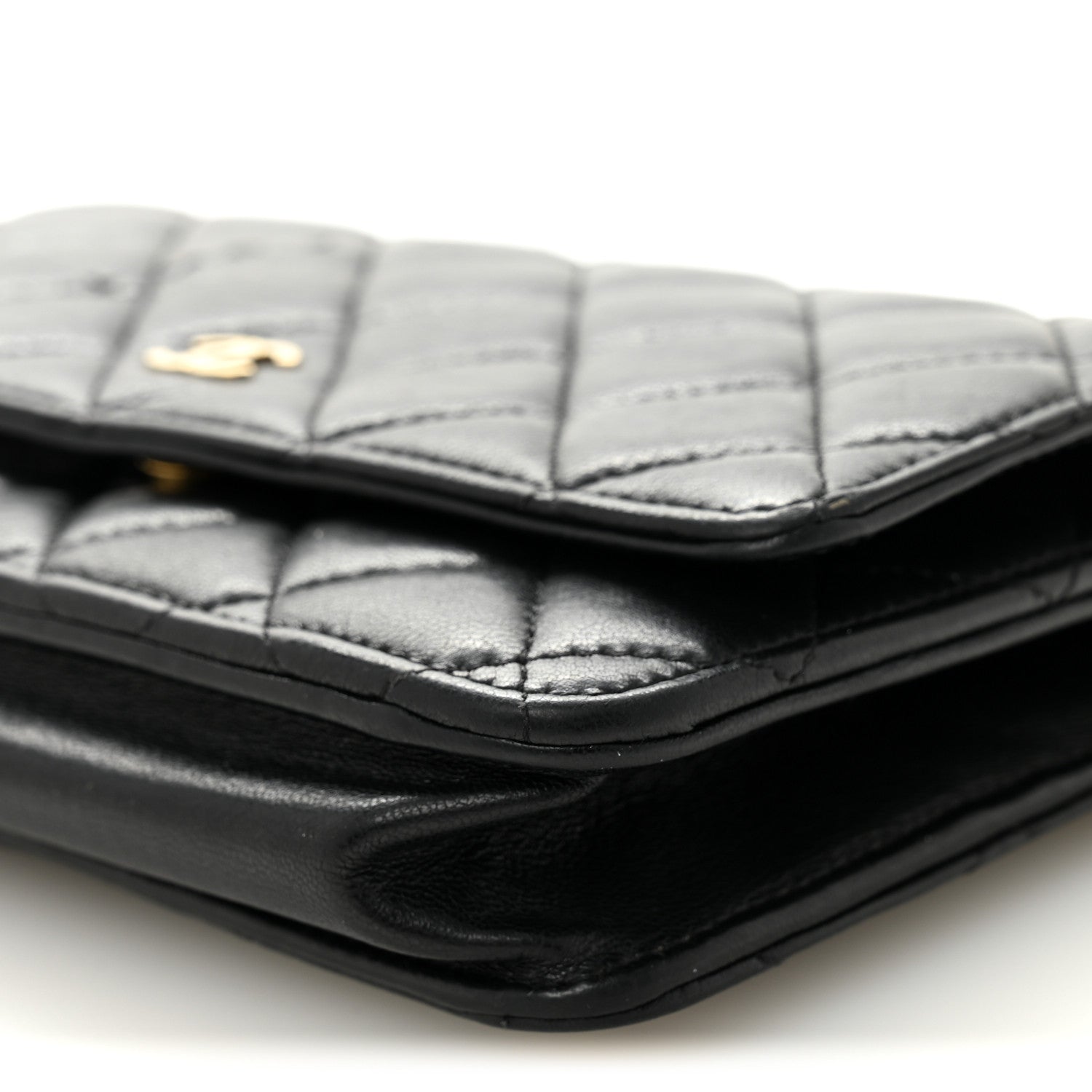 Chanel Lambskin Quilted Wallet On Chain WOC Black 11 of 13