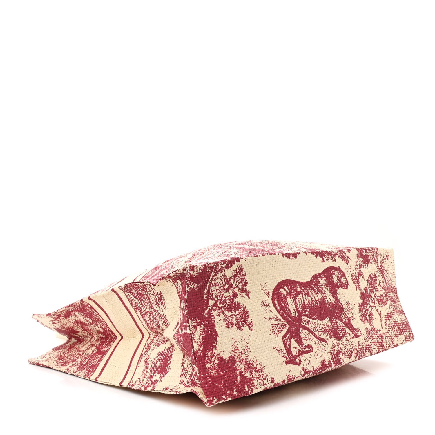 Christian Dior Straw Dioriviera Tote Red 4 of 13