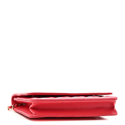 Chanel Caviar Quilted Wallet on Chain WOC Pink 4 of 10