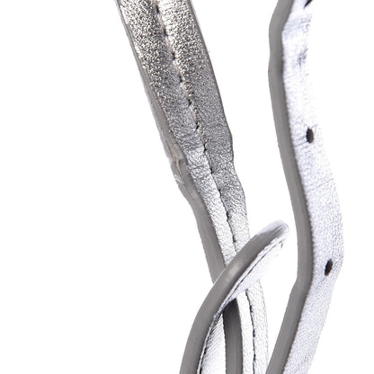 Bottega Veneta Metallic Grosgrain Intrecciato Nodini Crossbody Messenger Silver 14 of 15