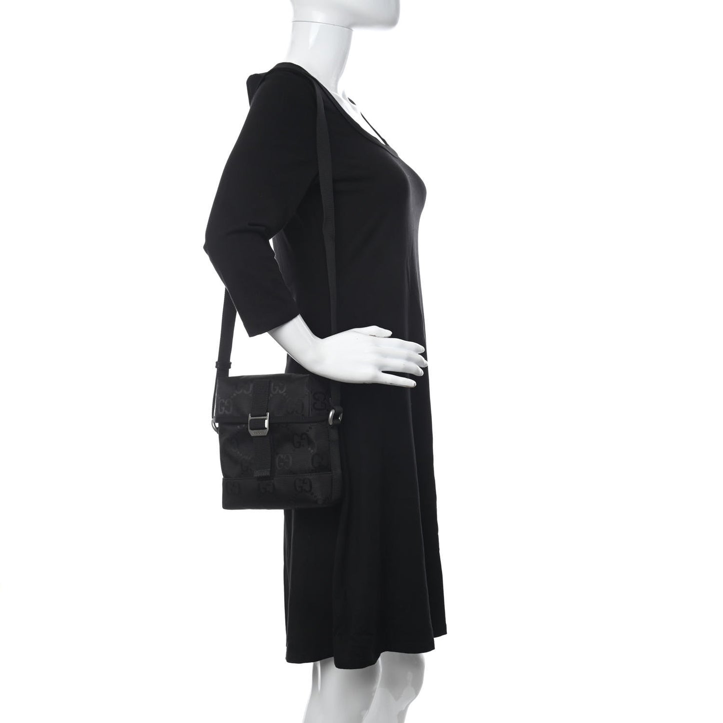 Econyl Nylon Monogram Off The Grid Messenger Bag Black