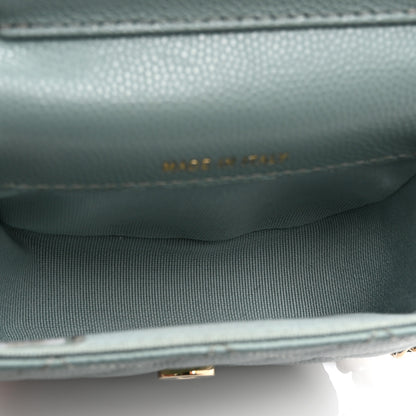 Chanel Caviar Quilted Mini Clutch With Chain Green 5 of 12