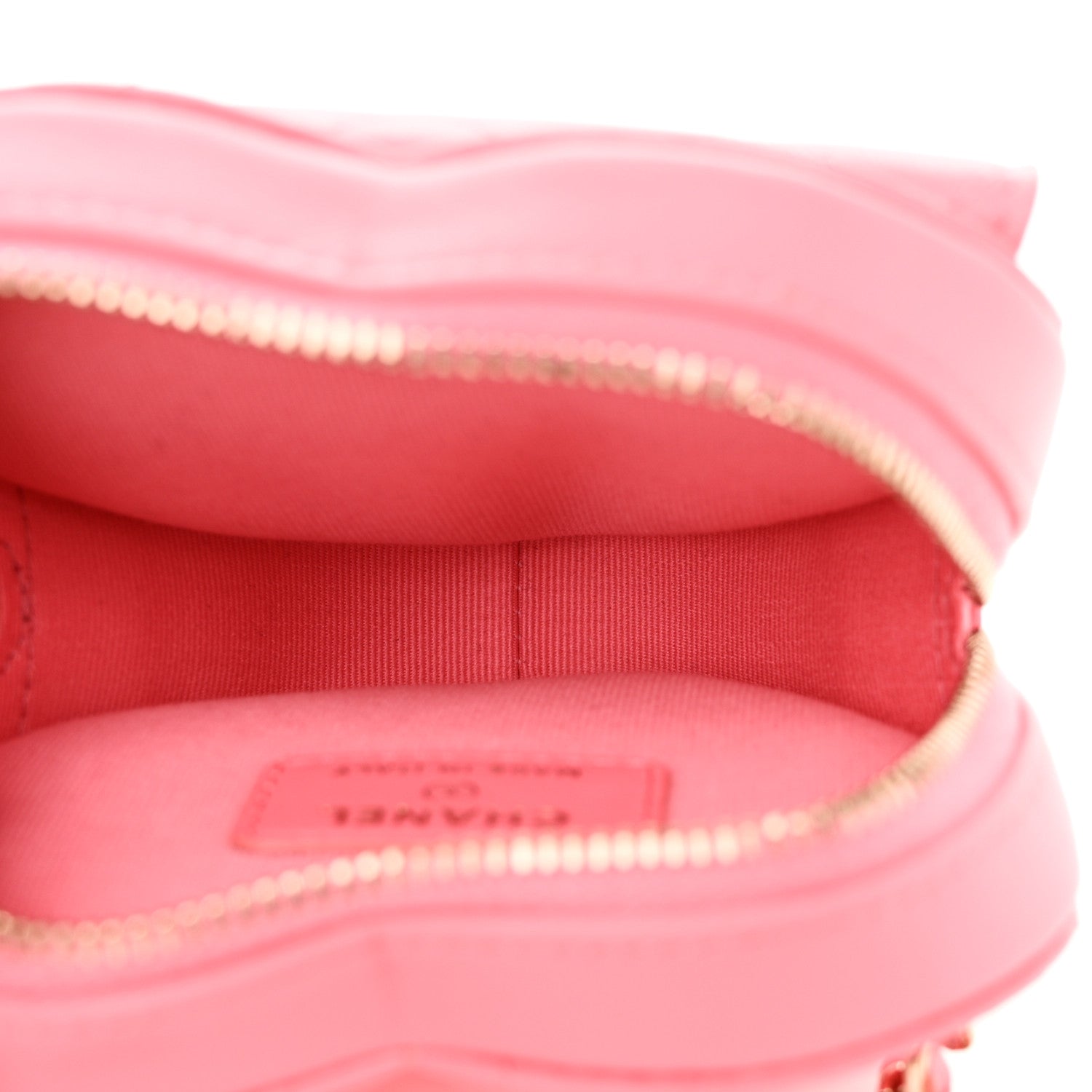Chanel Lambskin Quilted CC In Love Heart Clutch With Chain Pink 5 of 10