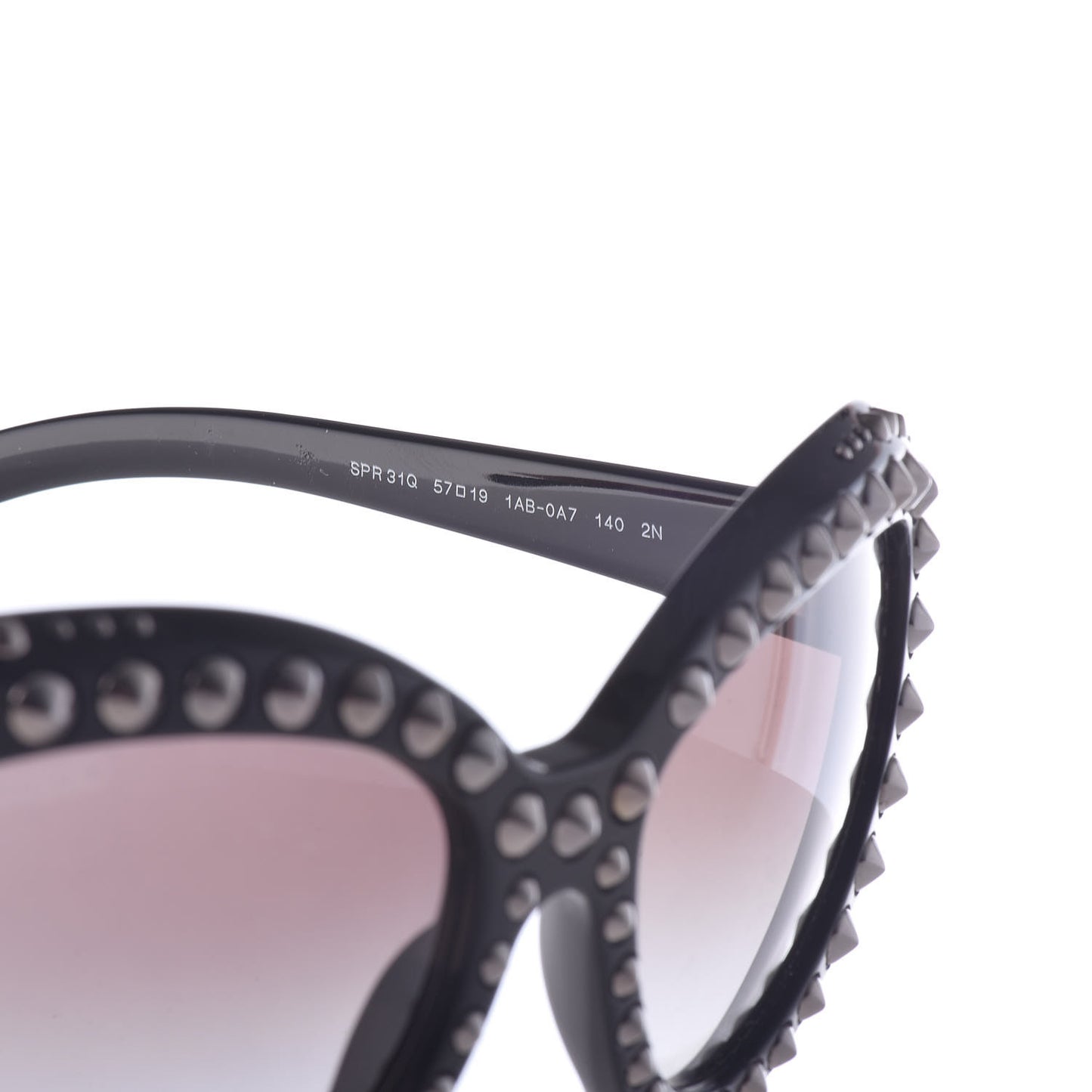 Studded Ornate Cat Eye Sunglasses SPR 31Q Black