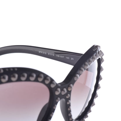 Prada Studded Ornate Cat Eye Sunglasses SPR 31Q Black 5 of 6