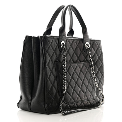 Chanel Caviar Quilted Large Urban Companion Top Handle Shopping Tote Black 3 of 18