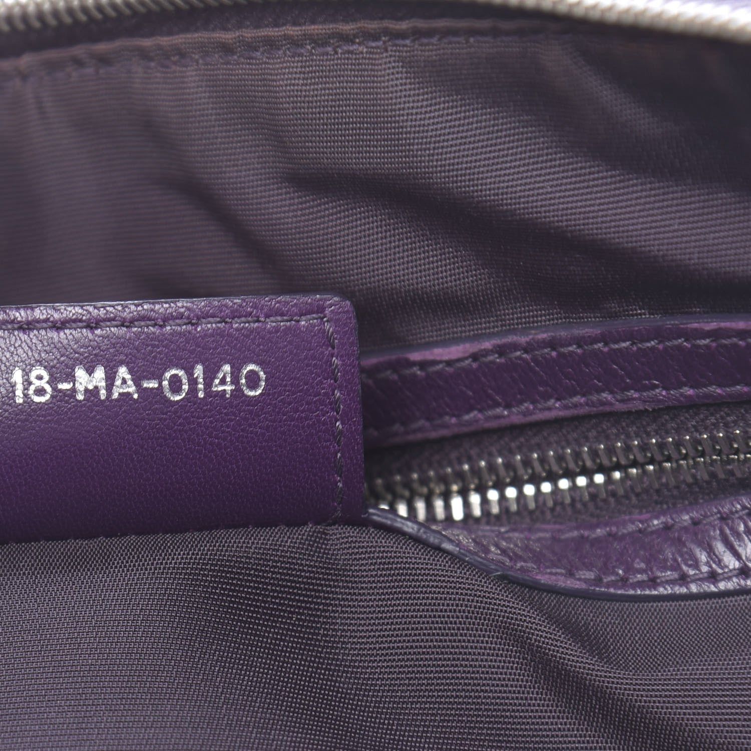 Christian Dior Lambskin Cannage Medium Granville Tote Purple 9 of 20