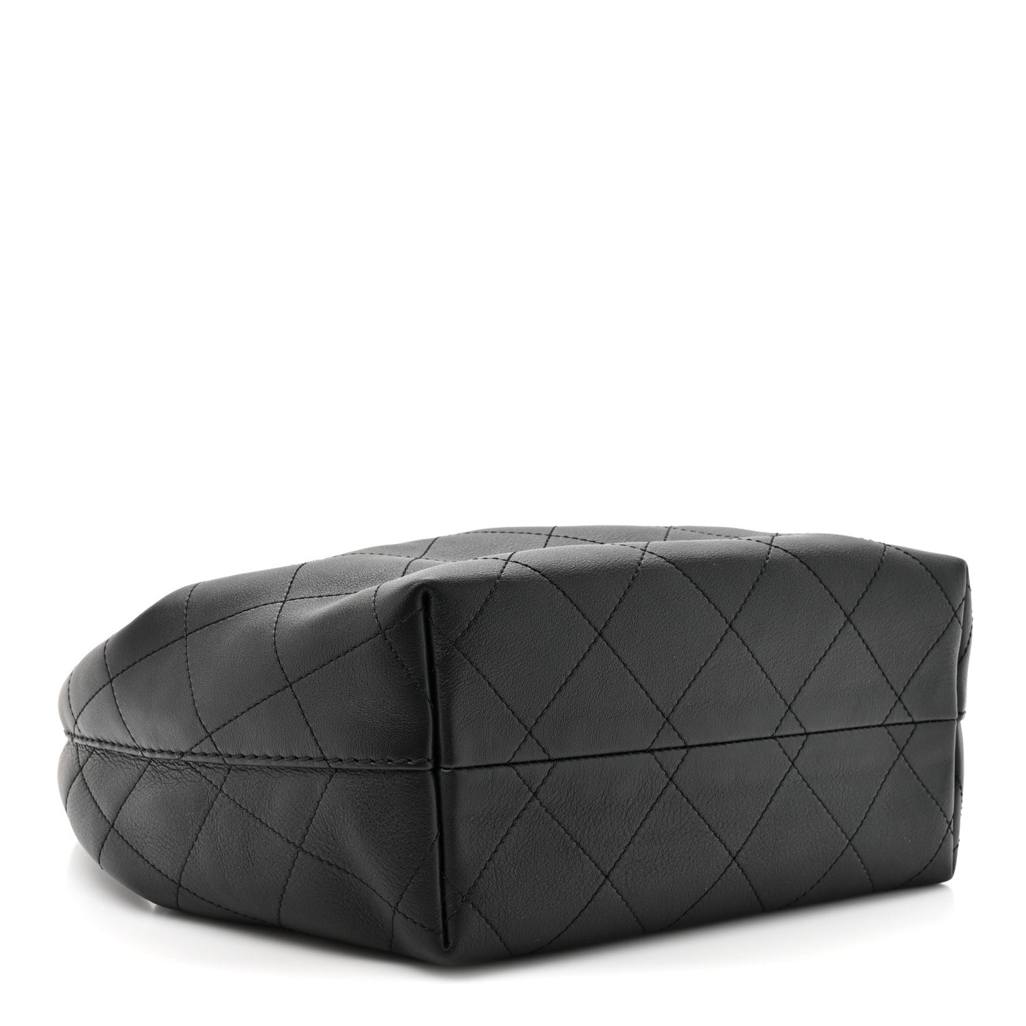 Calfskin Quilted Small Maxi Hobo Black