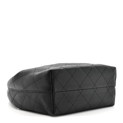 Chanel Calfskin Quilted Small Maxi Hobo Black 4 of 10