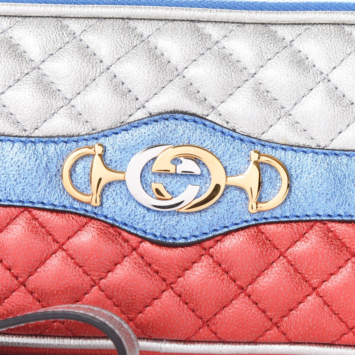 Gucci Laminated Nappa Trapuntata Zumi iPhone Case Rosso Marine Argento 8 of 9