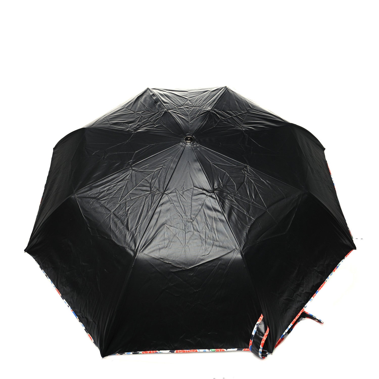 Chanel Nylon Quilted Umbrella With Case Black 2 of 6