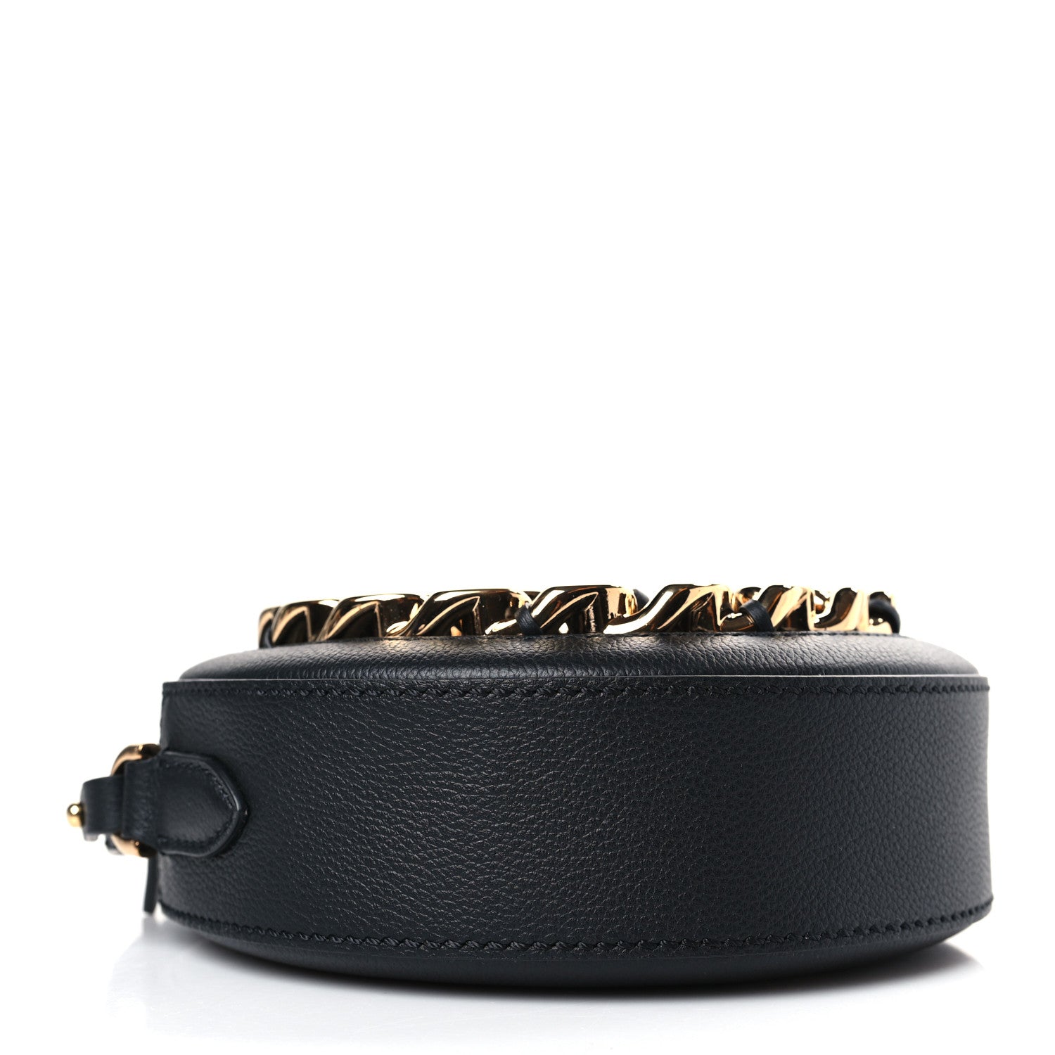Versace Grained Calfskin Mini La Medusa Disco Round Crossbody Bag Black 4 of 7