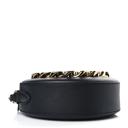 Versace Grained Calfskin Mini La Medusa Disco Round Crossbody Bag Black 4 of 7