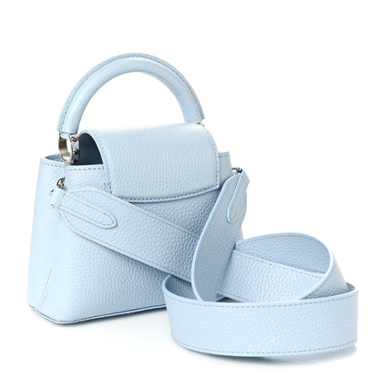 Louis Vuitton LV X YK Taurillon Inlaid Kusama Flowers Mini Capucines Pale Blue 3 of 8