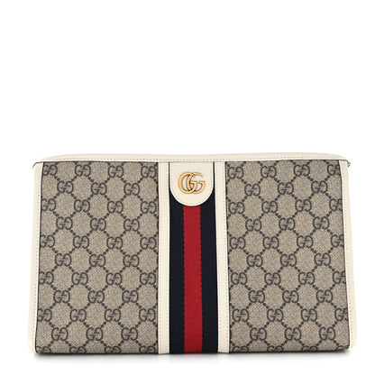 Gucci GG Supreme Monogram Web Toiletry Case White 1 of 7