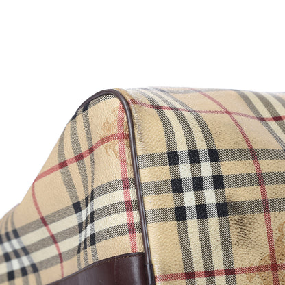 Burberry Haymarket Check Duffle Bag Brown 9 of 17