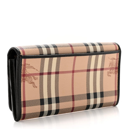 Burberry Haymarket Check Penrose Continental Wallet Chocolate 3 of 6