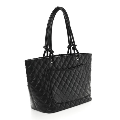 Chanel Calfskin Quilted Large Cambon Tote Black 4 of 10