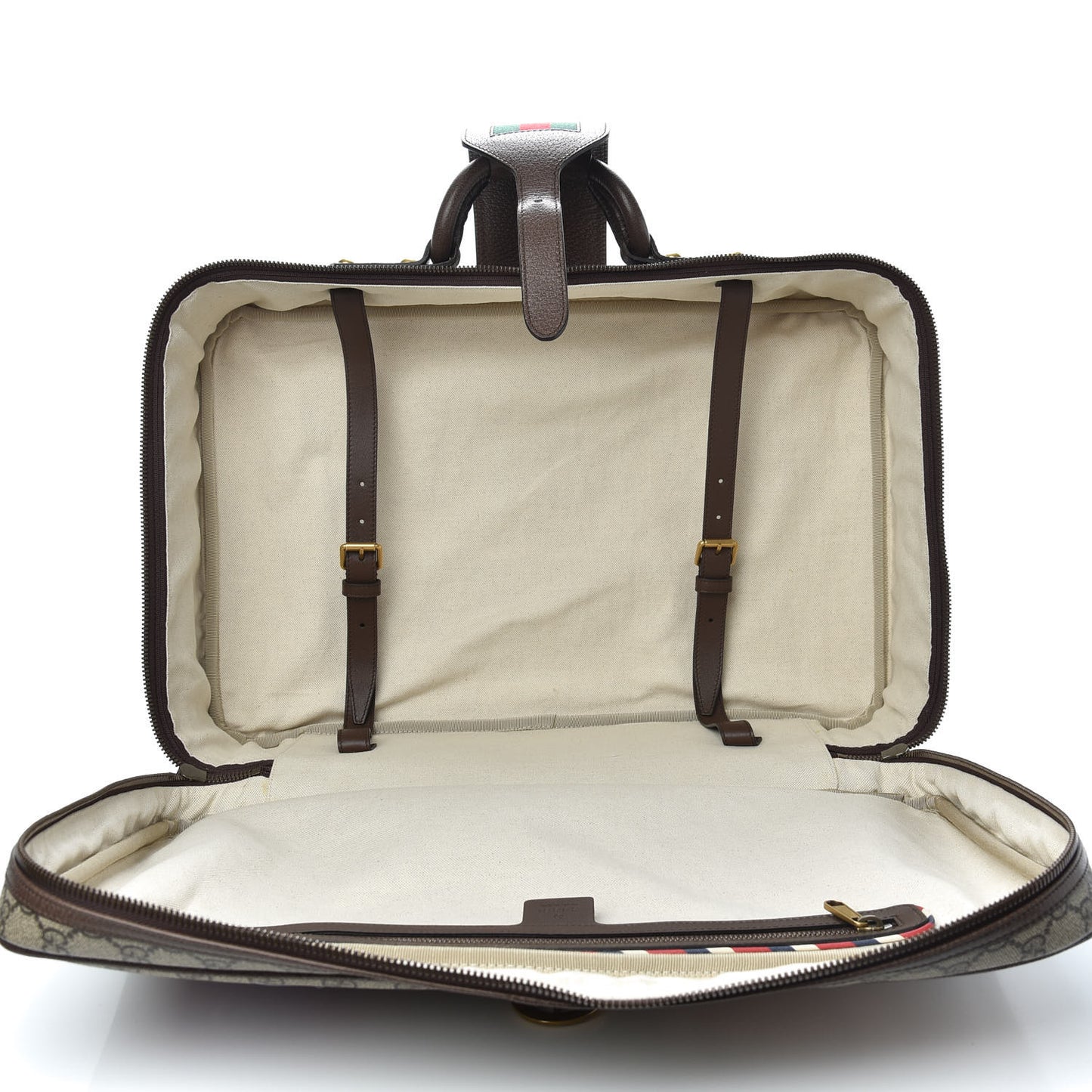 GG Supreme Monogram Embroidered Modern Future Courrier Suitcase