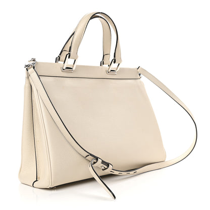 Gucci Grainy Calfskin Medium Zumi Top Handle Bag Mystic White 3 of 12