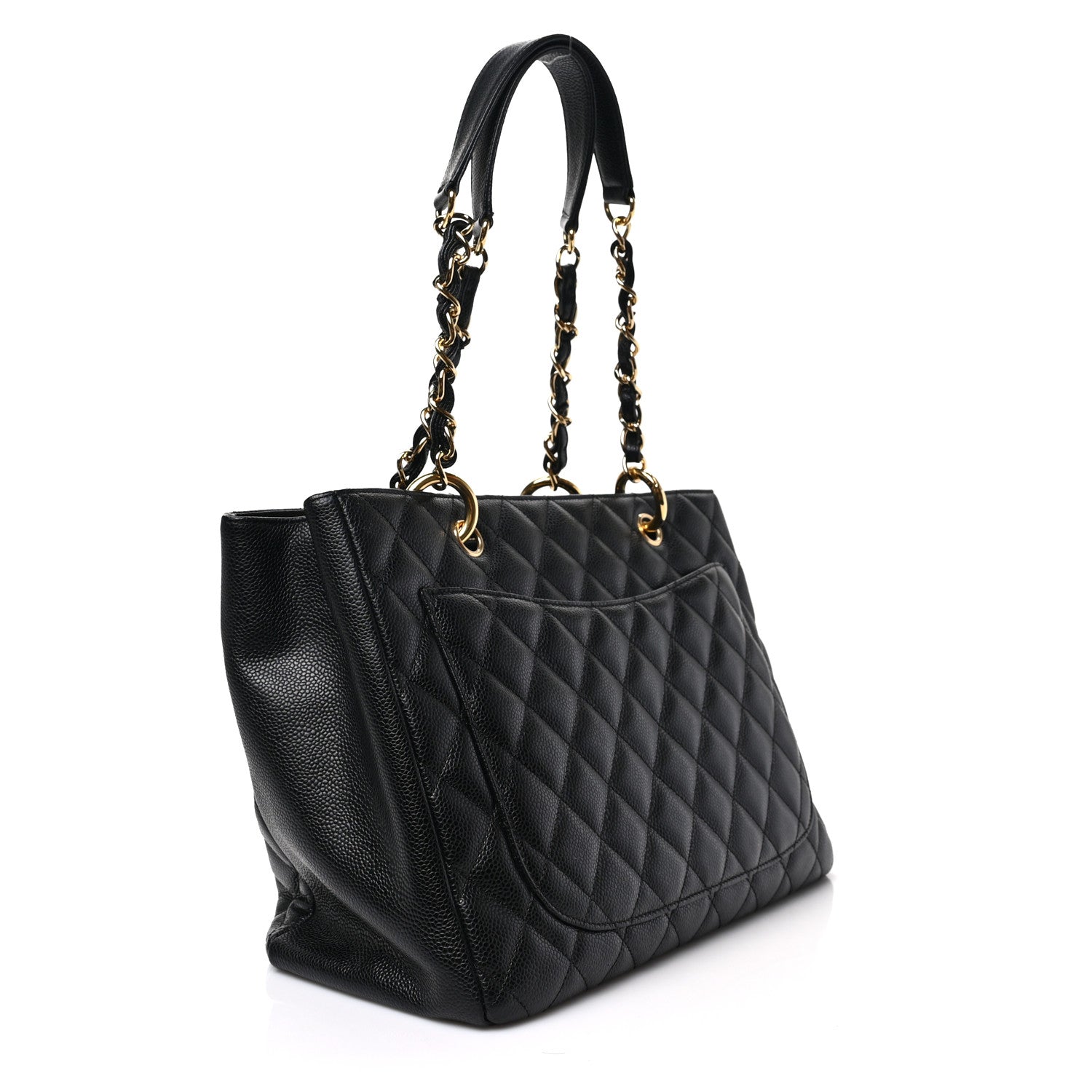 Chanel Caviar Quilted Grand Shopping Tote GST Black 3 of 7