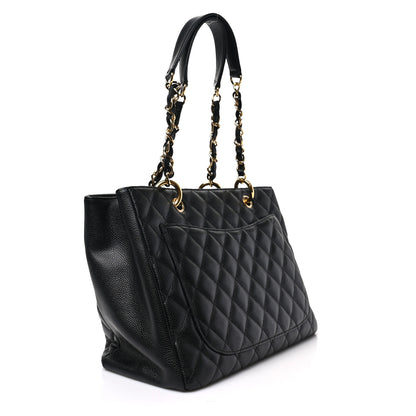 Chanel Caviar Quilted Grand Shopping Tote GST Black 3 of 7