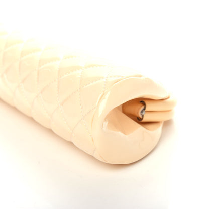 Chanel Patent Quilted Timeless Clutch Beige 9 of 11
