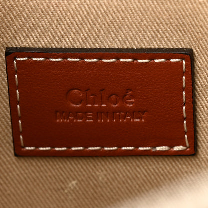 Chloe Cotton Calfskin Small Woody Ribbon Tote  White Brown 6 of 10