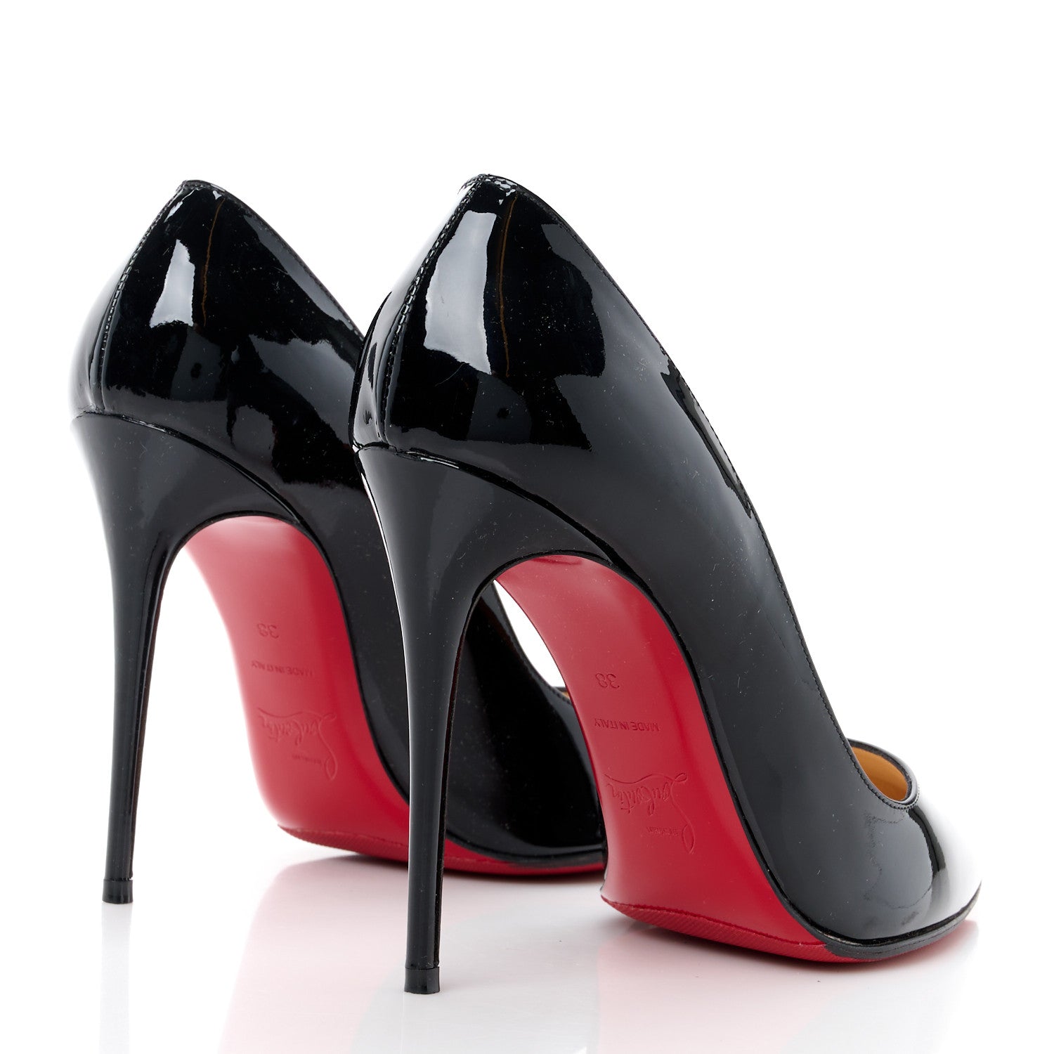 Christian Louboutin Patent Corneille 100 Pumps 38 Black 4 of 11