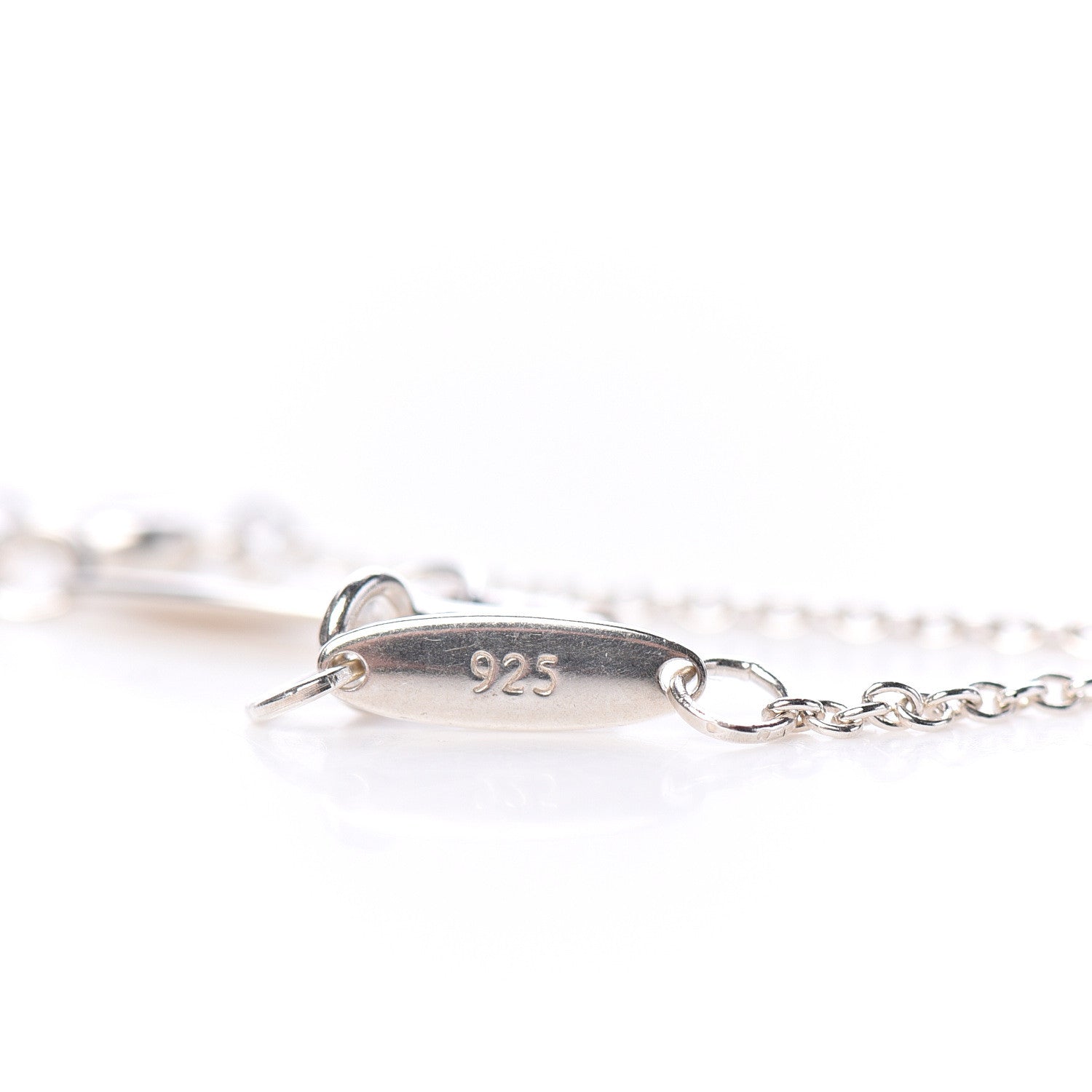 Tiffany Sterling Silver Diamond Elsa Peretti Diamonds by the Yard Sprinkle Necklace 72" 7 of 8