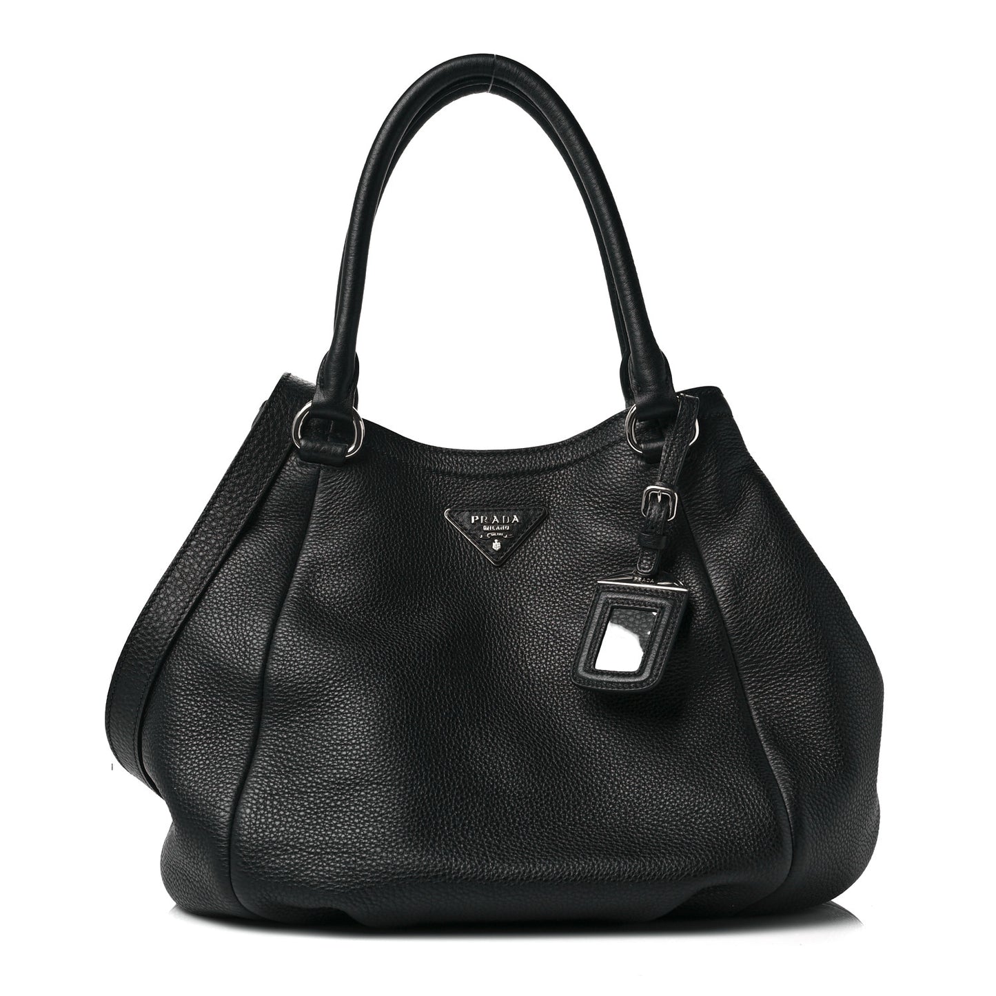 Vitello Daino Shopping Tote Black