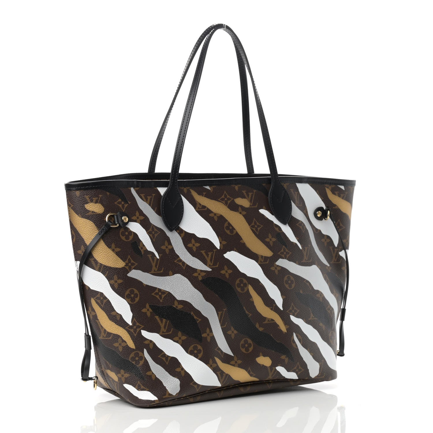 Louis Vuitton X LOL Monogram Neverfull MM Gold Silver 3 of 10