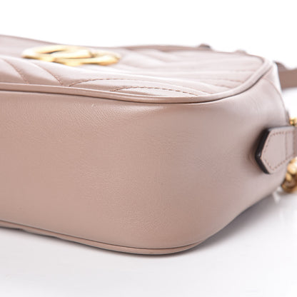 Gucci Calfskin Matelasse Small GG Marmont Chain Shoulder Bag Taupe 10 of 12