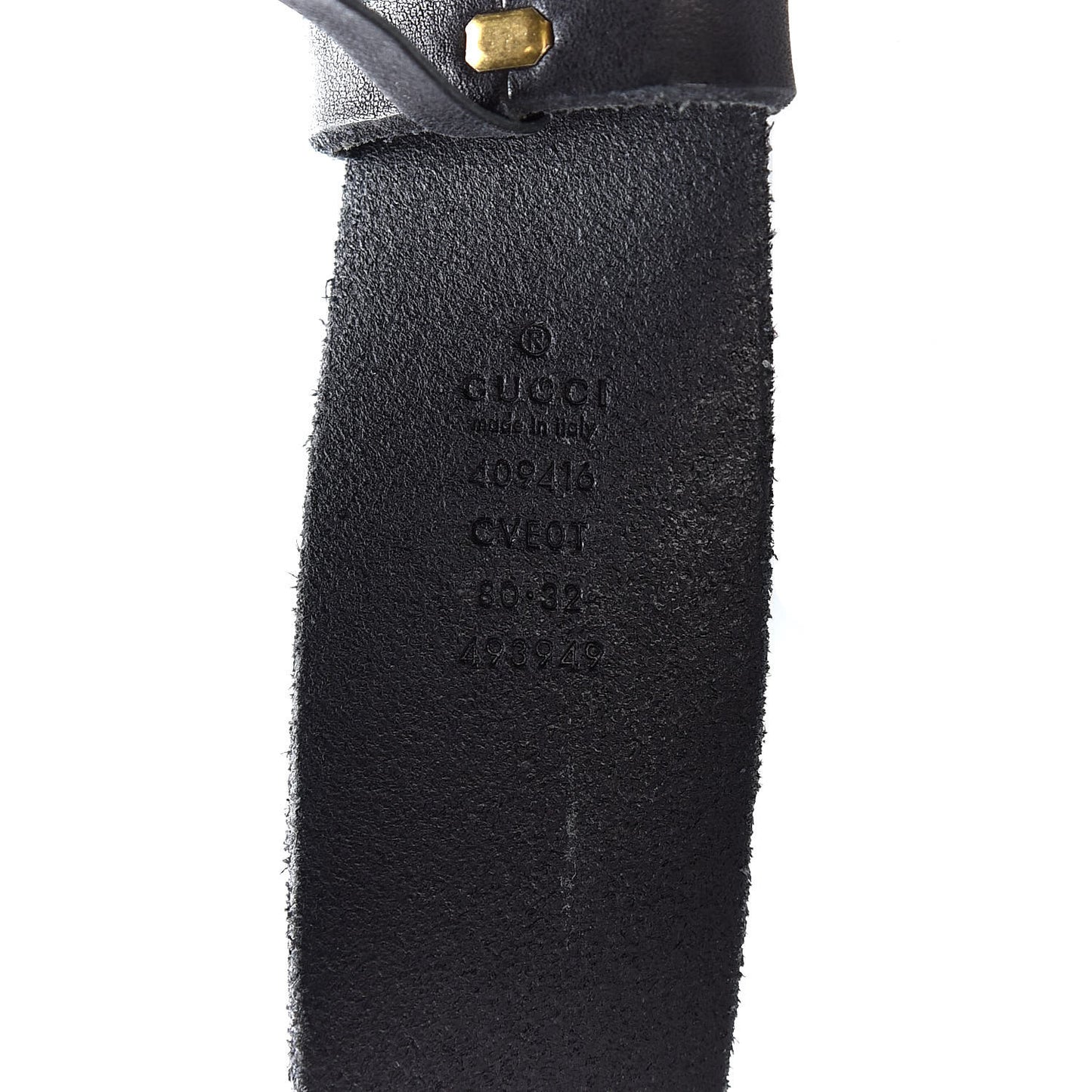 Faded Calfskin Double G 40mm Belt 80 32 Black