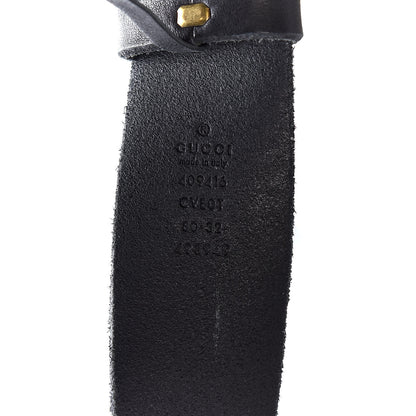Gucci Faded Calfskin Double G 40mm Belt 80 32 Black 4 of 5
