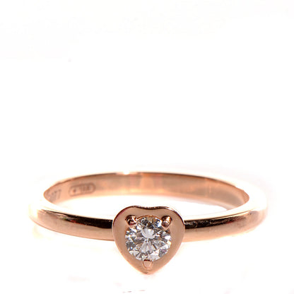 Cartier 18K Pink Gold Diamond D'Amour Heart Ring 50 5.25 1 of 6