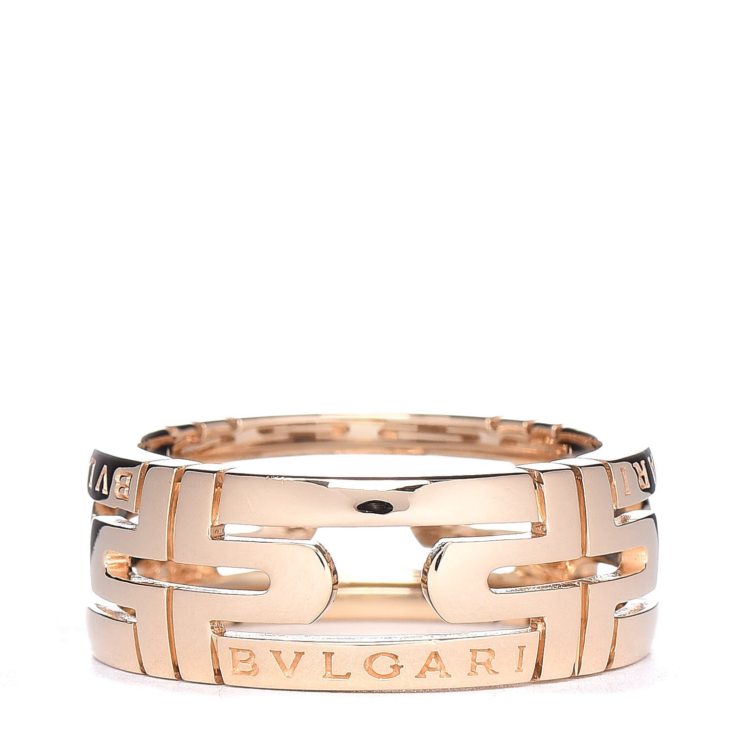 Bulgari 18K Rose Gold Parentesi Ring 53 6.25 1 of 5