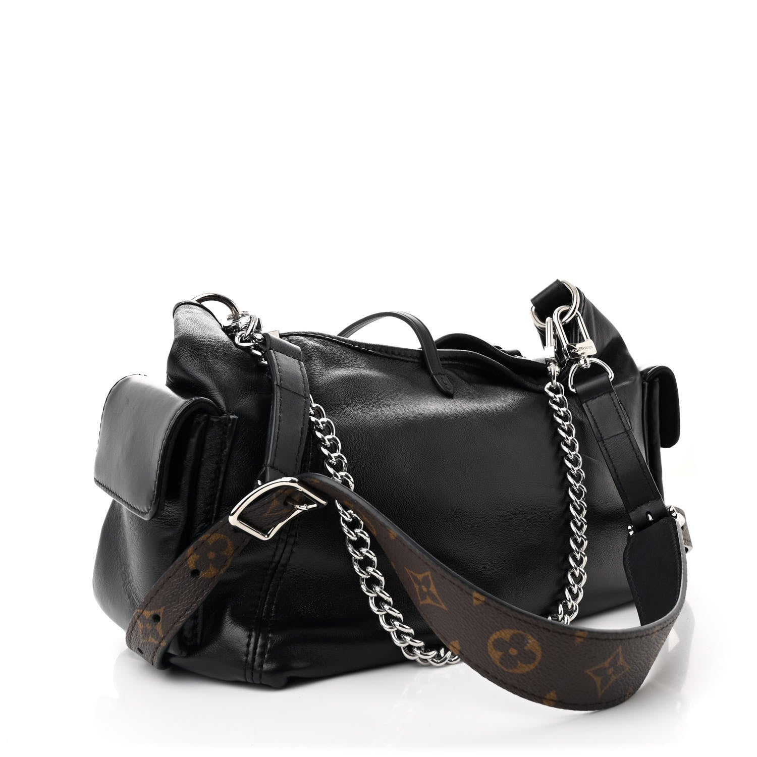 Louis Vuitton Lambskin CarryAll Cargo Vibe PM  Black 2 of 7