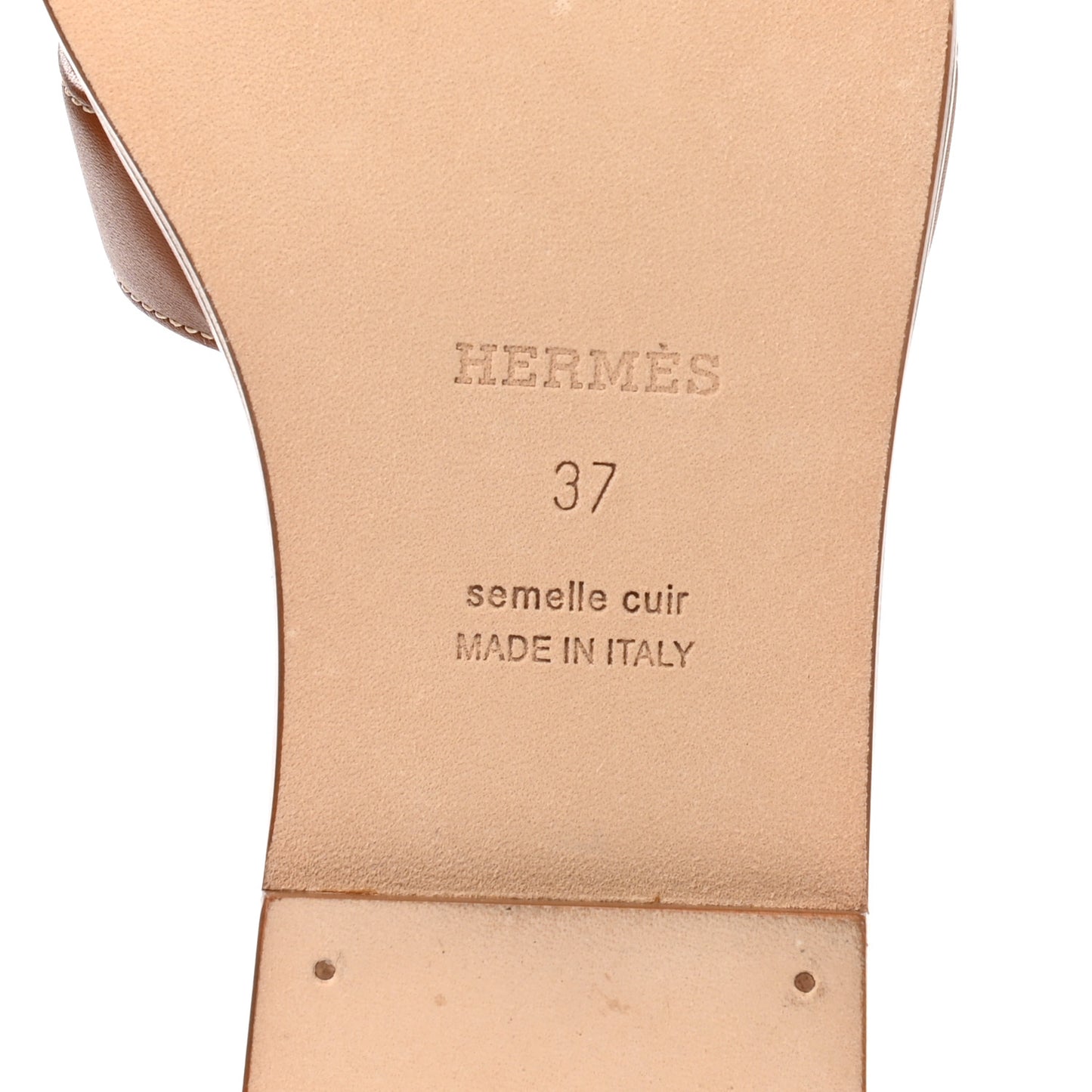 Box Calfskin Oran Sandals 37 Gold