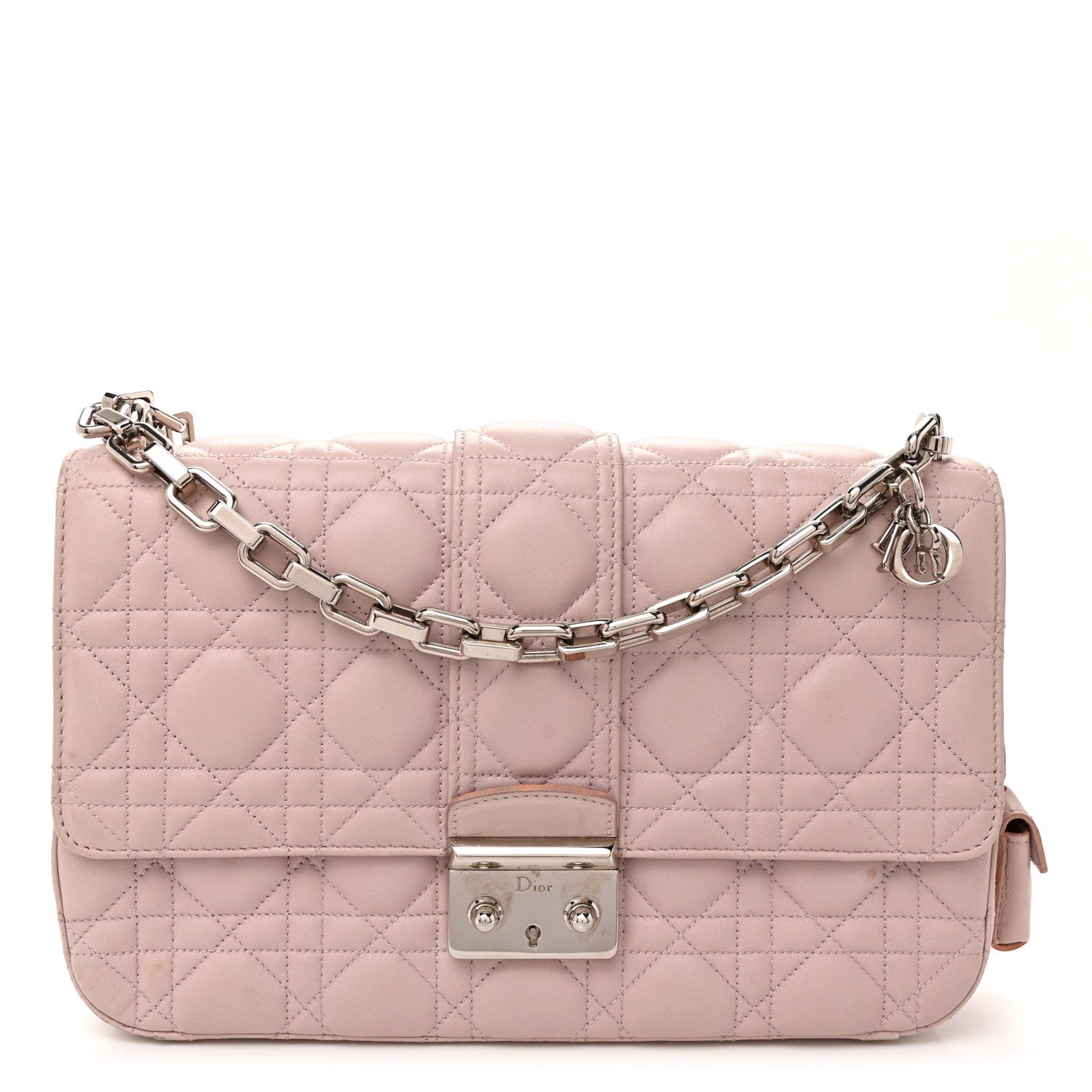 Christian Dior Lambskin Cannage Miss Dior Promenade Pouch Pink 1 of 10