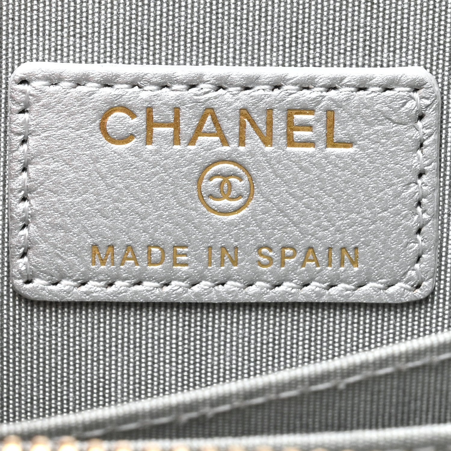 Chanel Metallic Lambskin Quilted Chanel 19 Zip Around Coin Purse Wallet Silver 6 of 8