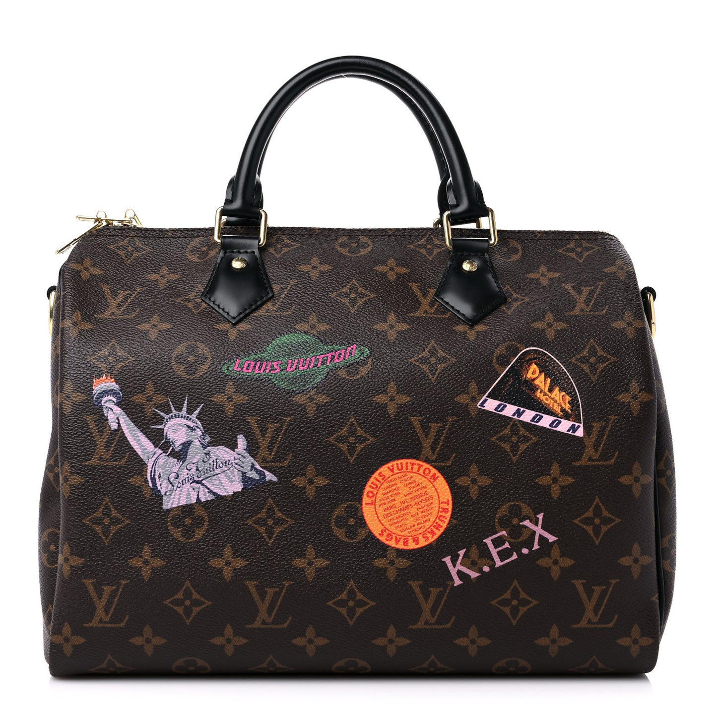 Monogram My World Tour Speedy Bandouliere 30 Black