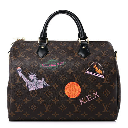 Louis Vuitton Monogram My World Tour Speedy Bandouliere 30 Black 1 of 12