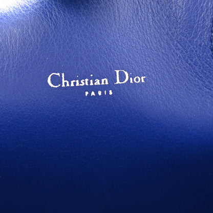 Christian Dior Calfskin Snakeskin Handle Large Addict Shopping Tote Blue 6 of 15