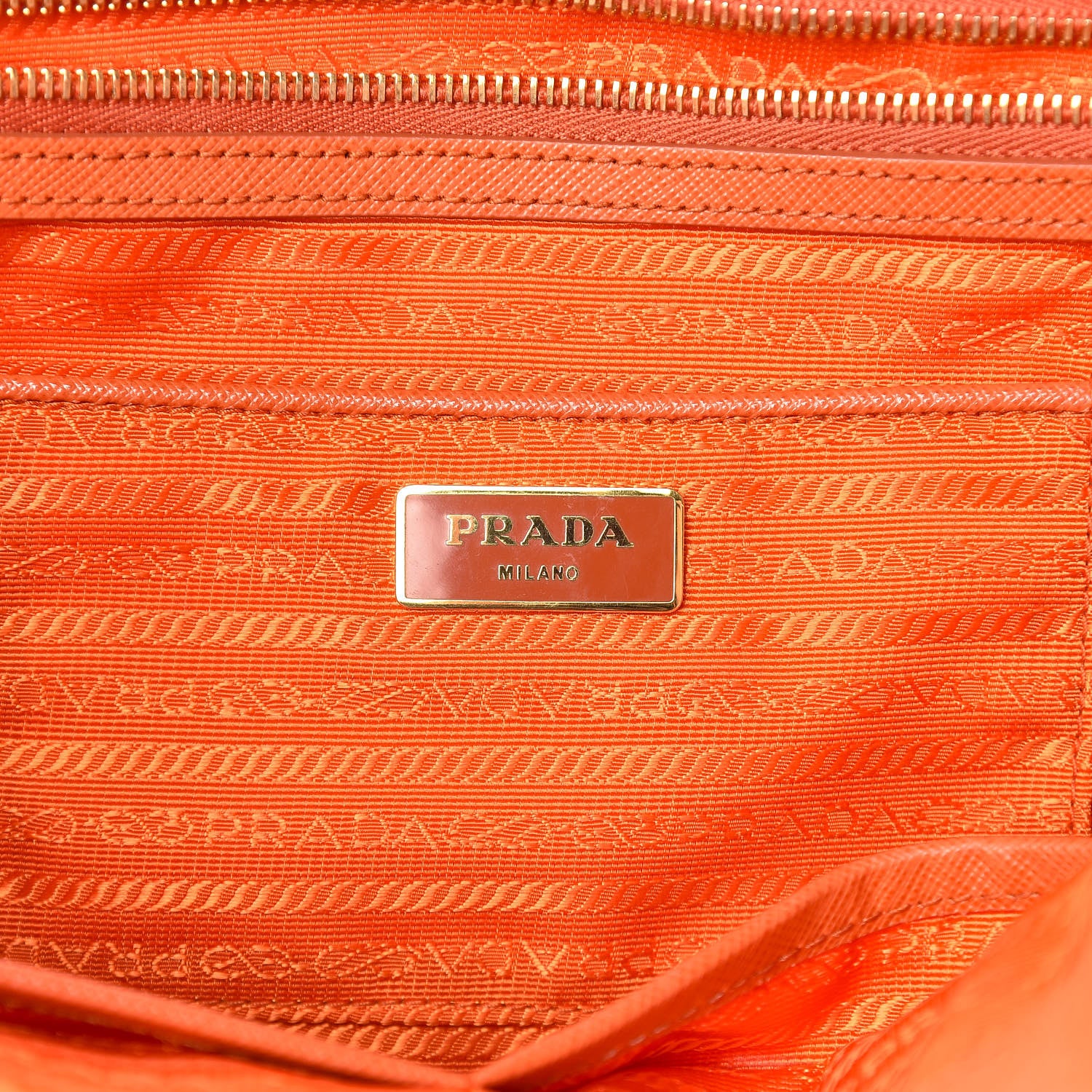 Prada Saffiano Lux Large Tote Papaya 6 of 11
