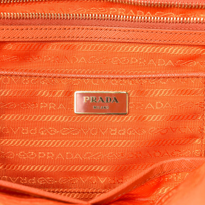 Prada Saffiano Lux Large Tote Papaya 6 of 11
