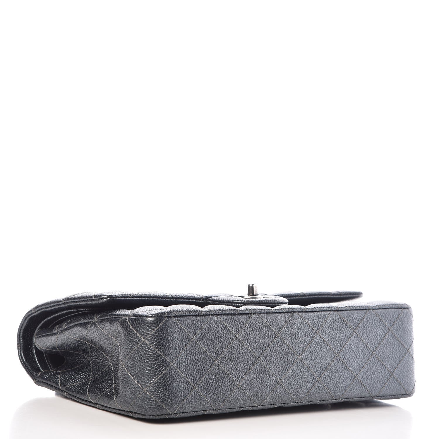 Chanel Pearly Caviar Quilted Medium Double Flap Grey 4 of 10