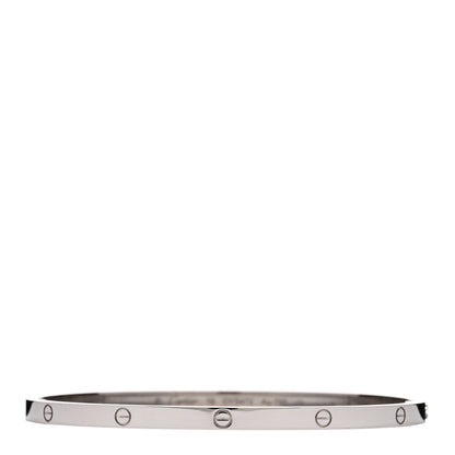 Cartier 18K White Gold Small LOVE Bracelet 19 1 of 5